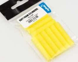 Soft Foam Cylinders, Yellow, 8 mm